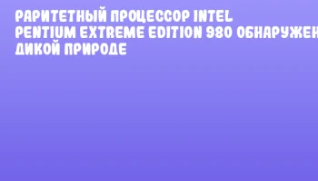 Раритетный процессор Intel Pentium Extreme Edition 980 обнаружен в дикой природе