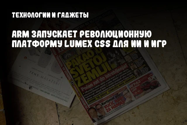 ARM запускает революционную платформу Lumex CSS для ИИ и игр ARM запускает революционную платформу Lumex CSS для ИИ и игр