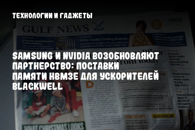 Samsung и NVIDIA возобновляют партнерство: поставки памяти HBM3E для ускорителей Blackwell Samsung и NVIDIA возобновляют партнерство: поставки памяти HBM3E для ускорителей Blackwell
