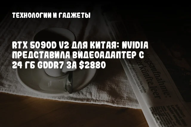 RTX 5090D V2 для Китая: NVIDIA представила видеоадаптер с 24 ГБ GDDR7 за $2880