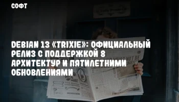 Debian 13 «Trixie»: Официальный релиз с поддержкой 8 архитектур и пятилетними обновлениями