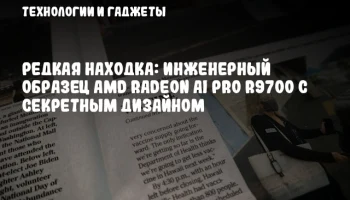 Редкая находка: инженерный образец AMD Radeon AI PRO R9700 с секретным дизайном