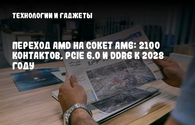 Переход AMD на сокет AM6: 2100 контактов, PCIe 6.0 и DDR6 к 2028 году Переход AMD на сокет AM6: 2100 контактов, PCIe 6.0 и DDR6 к 2028 году