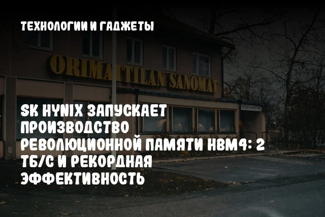 SK hynix запускает производство революционной памяти HBM4: 2 ТБ/с и рекордная эффективность SK hynix запускает производство революционной памяти HBM4: 2 ТБ/с и рекордная эффективность