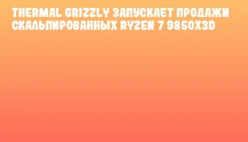 Thermal Grizzly запускает продажи скальпированных Ryzen 7 9850X3D Thermal Grizzly запускает продажи скальпированных Ryzen 7 9850X3D