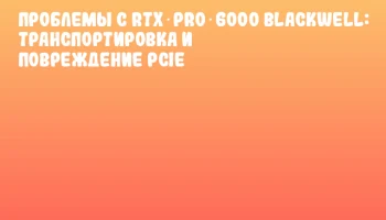 Проблемы с RTX PRO 6000 Blackwell: транспортировка и повреждение PCIe