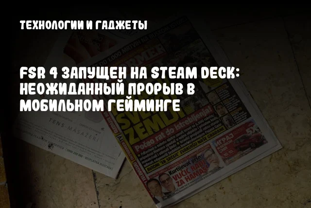 FSR 4 запущен на Steam Deck: неожиданный прорыв в мобильном гейминге FSR 4 запущен на Steam Deck: неожиданный прорыв в мобильном гейминге