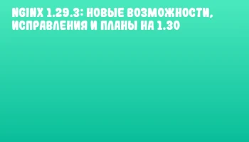 Nginx 1.29.3: Новые возможности, исправления и планы на 1.30