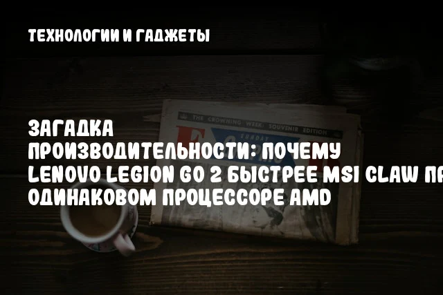 Загадка производительности: Почему Lenovo Legion Go 2 быстрее MSI Claw при одинаковом процессоре AMD Загадка производительности: Почему Lenovo Legion Go 2 быстрее MSI Claw при одинаковом процессоре AMD