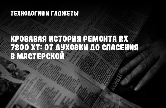 Кровавая история ремонта RX 7800 XT: от духовки до спасения в мастерской Кровавая история ремонта RX 7800 XT: от духовки до спасения в мастерской