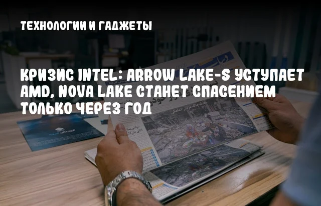 Кризис Intel: Arrow Lake-S уступает AMD, Nova Lake станет спасением только через год Кризис Intel: Arrow Lake-S уступает AMD, Nova Lake станет спасением только через год