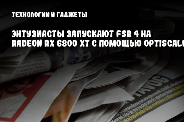 Энтузиасты запускают FSR 4 на Radeon RX 6800 XT с помощью OptiScaler Энтузиасты запускают FSR 4 на Radeon RX 6800 XT с помощью OptiScaler