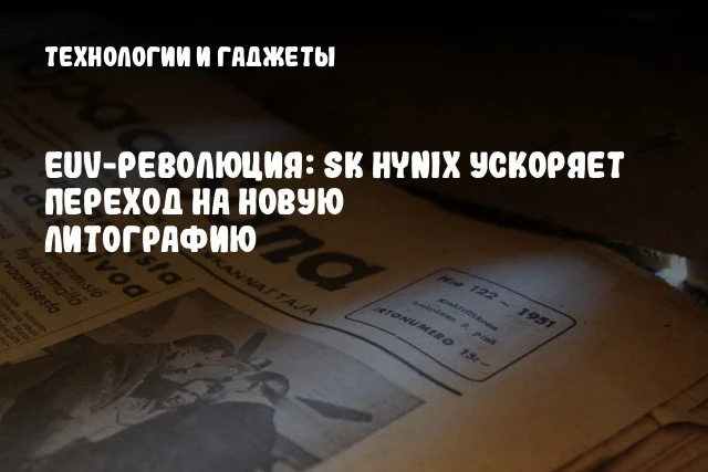 EUV-революция: SK hynix ускоряет переход на новую литографию EUV-революция: SK hynix ускоряет переход на новую литографию