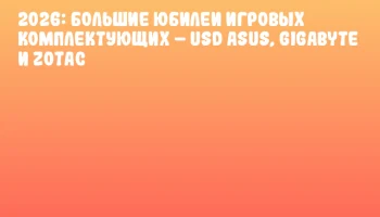 2026: Большие юбилеи игровых комплектующих &ndash; USD ASUS, GIGABYTE и ZOTAC
