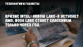 Кризис Intel: Arrow Lake-S уступает AMD, Nova Lake станет спасением только через год