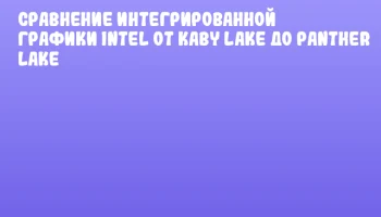Сравнение интегрированной графики Intel от Kaby Lake до Panther Lake