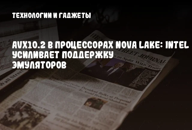 AVX10.2 в процессорах Nova Lake: Intel усиливает поддержку эмуляторов AVX10.2 в процессорах Nova Lake: Intel усиливает поддержку эмуляторов