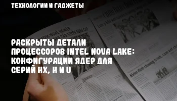 Раскрыты детали процессоров Intel Nova Lake: конфигурации ядер для серий HX, H и U