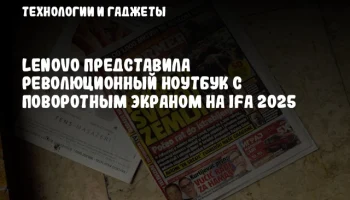 Lenovo представила революционный ноутбук с поворотным экраном на IFA 2025