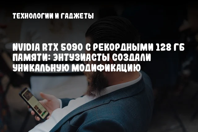 NVIDIA RTX 5090 с рекордными 128 ГБ памяти: энтузиасты создали уникальную модификацию NVIDIA RTX 5090 с рекордными 128 ГБ памяти: энтузиасты создали уникальную модификацию