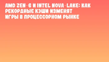 AMD Zen 6 и Intel Nova Lake: Как рекордные кэши изменят игры в процессорном рынке