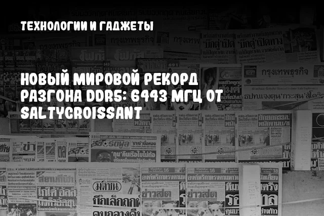 Новый мировой рекорд разгона DDR5: 6443 МГц от saltycroissant Новый мировой рекорд разгона DDR5: 6443 МГц от saltycroissant
