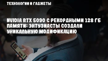 NVIDIA RTX 5090 с рекордными 128 ГБ памяти: энтузиасты создали уникальную модификацию