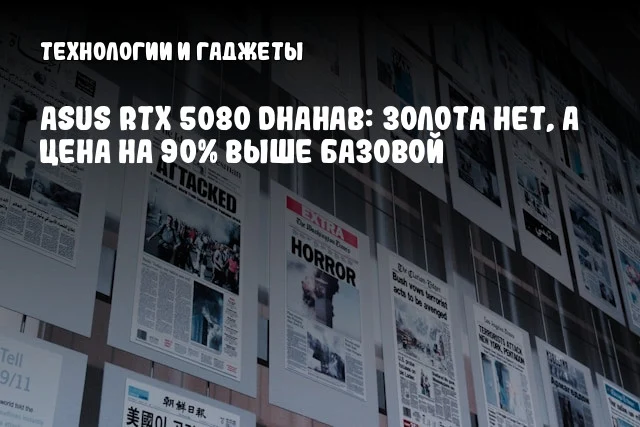 ASUS RTX 5080 Dhahab: Золота нет, а цена на 90% выше базовой ASUS RTX 5080 Dhahab: Золота нет, а цена на 90% выше базовой