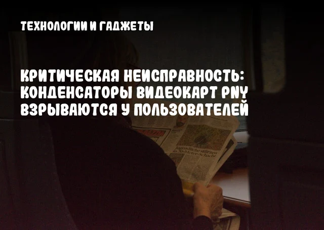 Критическая неисправность: конденсаторы видеокарт PNY взрываются у пользователей Критическая неисправность: конденсаторы видеокарт PNY взрываются у пользователей