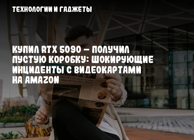 Купил RTX 5090 – получил пустую коробку: Шокирующие инциденты с видеокартами на Amazon Купил RTX 5090 – получил пустую коробку: Шокирующие инциденты с видеокартами на Amazon