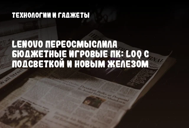 Lenovo переосмыслила бюджетные игровые ПК: LOQ с подсветкой и новым железом Lenovo переосмыслила бюджетные игровые ПК: LOQ с подсветкой и новым железом