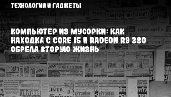 Компьютер из мусорки: Как находка с Core i5 и Radeon R9 380 обрела вторую жизнь