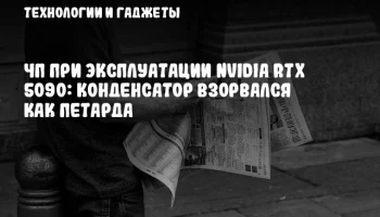 ЧП при эксплуатации NVIDIA RTX 5090: Конденсатор взорвался как петарда