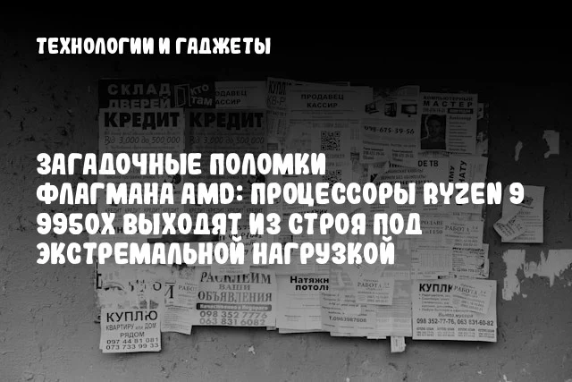 Загадочные поломки флагмана AMD: процессоры Ryzen 9 9950X выходят из строя под экстремальной нагрузкой