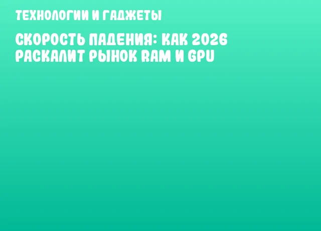 Скорость падения: как 2026 раскалит рынок RAM и GPU