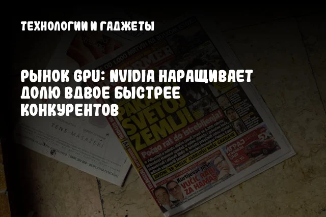 Рынок GPU: NVIDIA наращивает долю вдвое быстрее конкурентов Рынок GPU: NVIDIA наращивает долю вдвое быстрее конкурентов