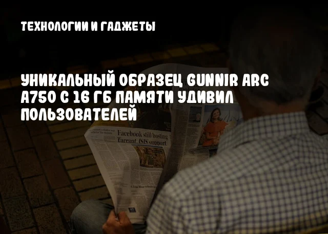 Уникальный образец GUNNIR Arc A750 с 16 ГБ памяти удивил пользователей