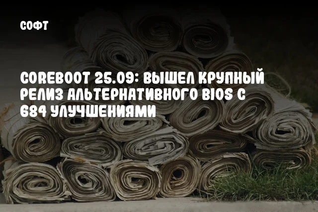 CoreBoot 25.09: Вышел крупный релиз альтернативного BIOS с 684 улучшениями CoreBoot 25.09: Вышел крупный релиз альтернативного BIOS с 684 улучшениями