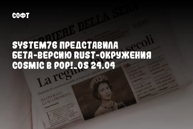 System76 представила бета-версию Rust-окружения COSMIC в Pop!_OS 24.04 System76 представила бета-версию Rust-окружения COSMIC в Pop!_OS 24.04