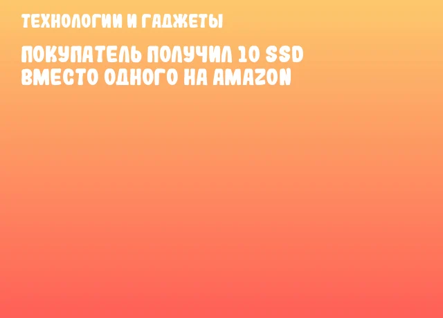 Покупатель получил 10 SSD вместо одного на Amazon