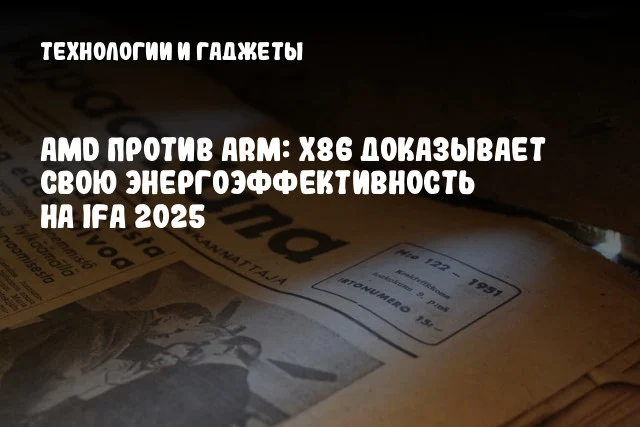 AMD против ARM: x86 доказывает свою энергоэффективность на IFA 2025