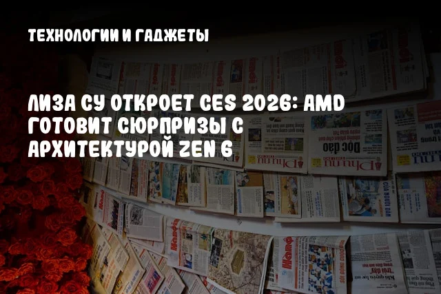 Лиза Су откроет CES 2026: AMD готовит сюрпризы с архитектурой Zen 6