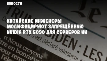 Китайские инженеры модифицируют запрещённую NVIDIA RTX 5090 для серверов ИИ