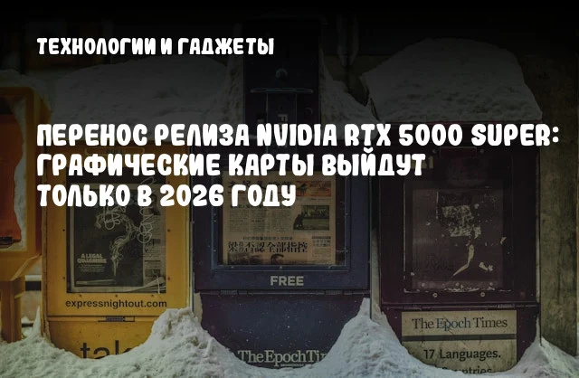Перенос релиза NVIDIA RTX 5000 SUPER: графические карты выйдут только в 2026 году