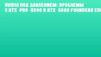 NVIDIA под давлением: проблемы с RTX PRO 6000 и RTX 5080 Founders Edition