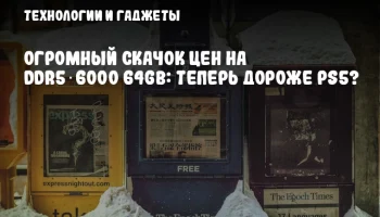 Огромный скачок цен на DDR5‑6000 64GB: теперь дороже PS5?