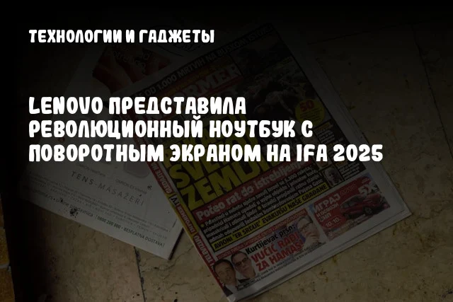 Lenovo представила революционный ноутбук с поворотным экраном на IFA 2025 Lenovo представила революционный ноутбук с поворотным экраном на IFA 2025