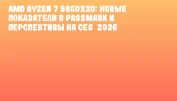 AMD Ryzen 7 9850X3D: новые показатели в PassMark и перспективы на CES 2026