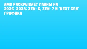 AMD раскрывает планы на 2026‑2028: Zen 6, Zen 7 и "Next Gen" графика