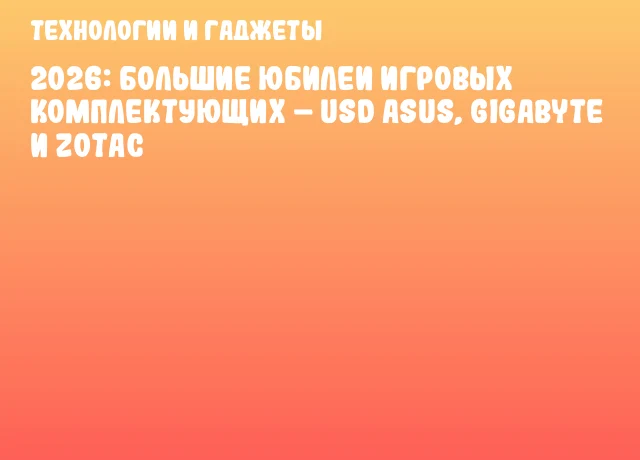2026: Большие юбилеи игровых комплектующих &ndash; USD ASUS, GIGABYTE и ZOTAC